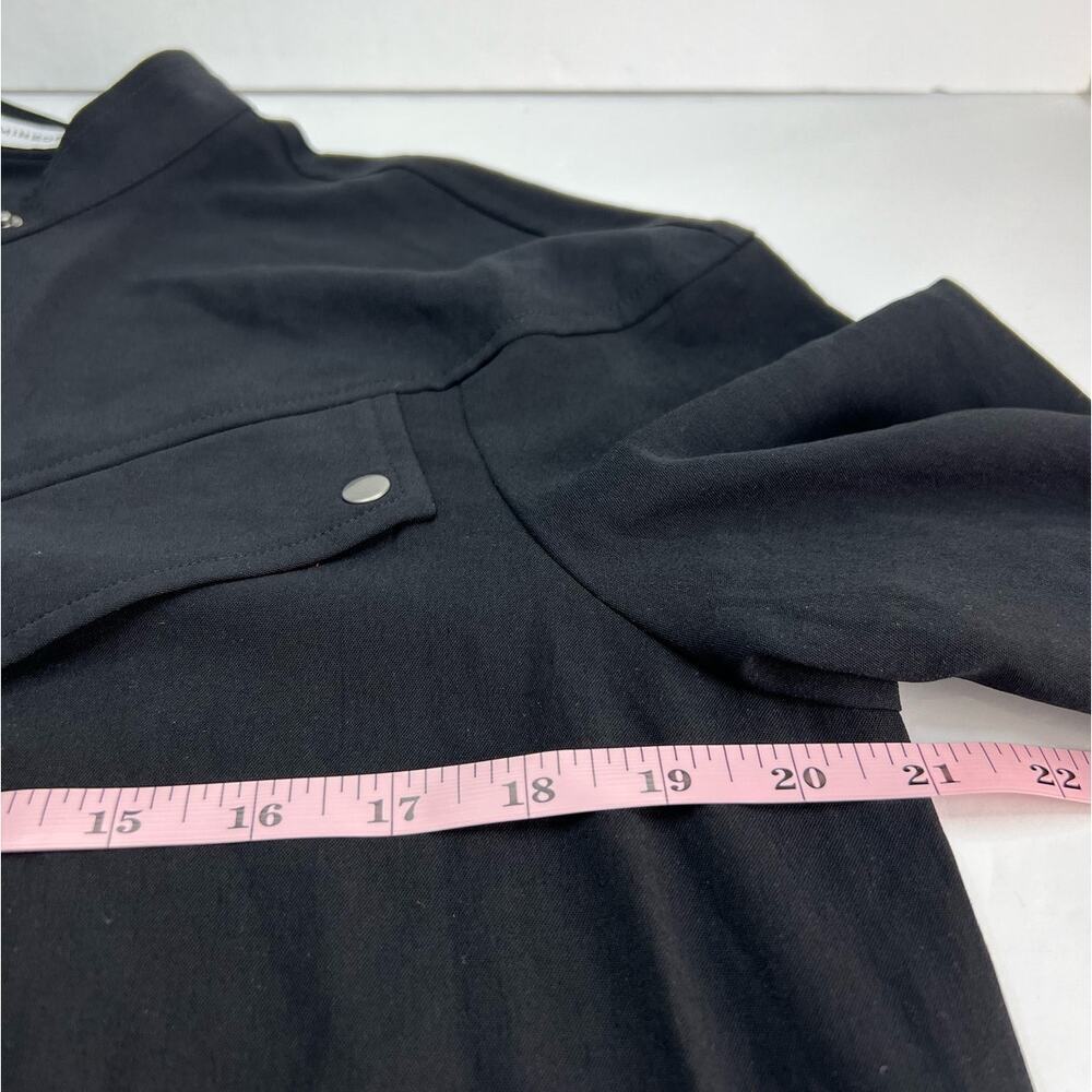 Rebecca Minkoff Callie Black Button Down Shirt Dress Small Pockets No Belt - Picture 8 of 10